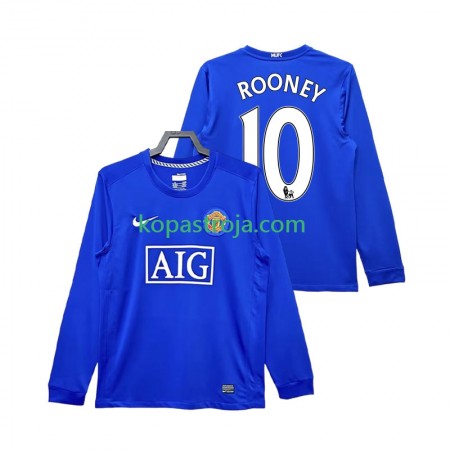 Billiga Fotbollströjor Manchester United Rooney 10 2008 2009 Retro Tredje tröja Långärmad